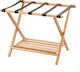 Klikareto Wooden Foldable Hotel Luggage Rack W66xD40xH50cm