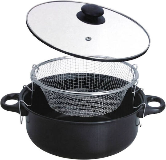 Excellent Houseware Fritteusentopf aus Aluminium 3.5Es / 21cm
