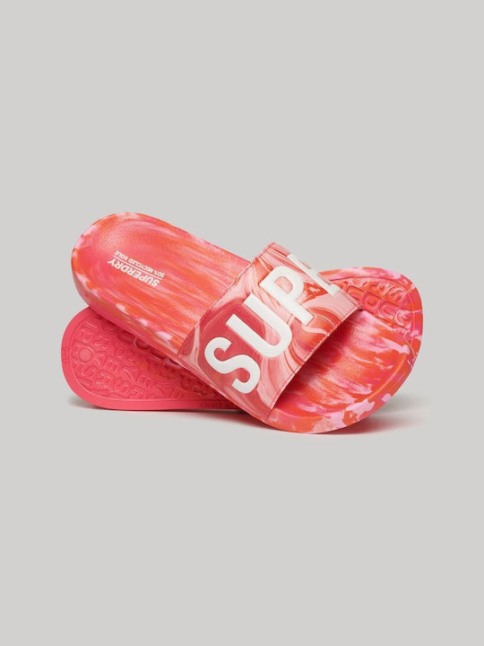 Superdry Frauen Flip Flops in Fuchsie Farbe