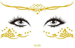 Temporary Gold Face Tattoo Vs029