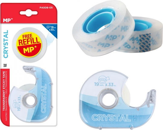 Mp Base 2 пъти самозалепващи ленти Crystal Pa506-05 19mm 33m Transparent Pa506-05