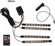 Εσωτερικά Led Φώτα Αυτοκινήτου Music Rgb 18cm Τηλεχειριστήριο 4τμχ