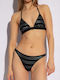 Bikini Set Triangle Top & Slip Bottom Black