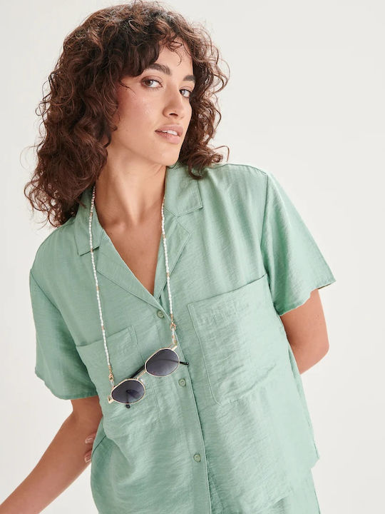 24 Colours Women's Short Sleeve Shirt Green