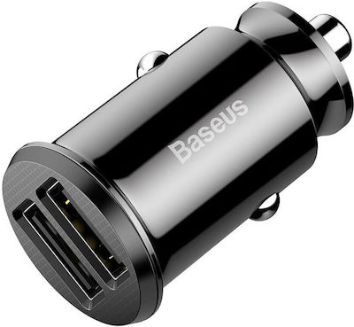 Baseus Car Charger Black Grain Total Intensity 3.1A with Ports: 2xUSB