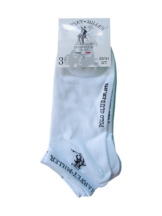 Harvey Miller Damen Socken White 3Pack