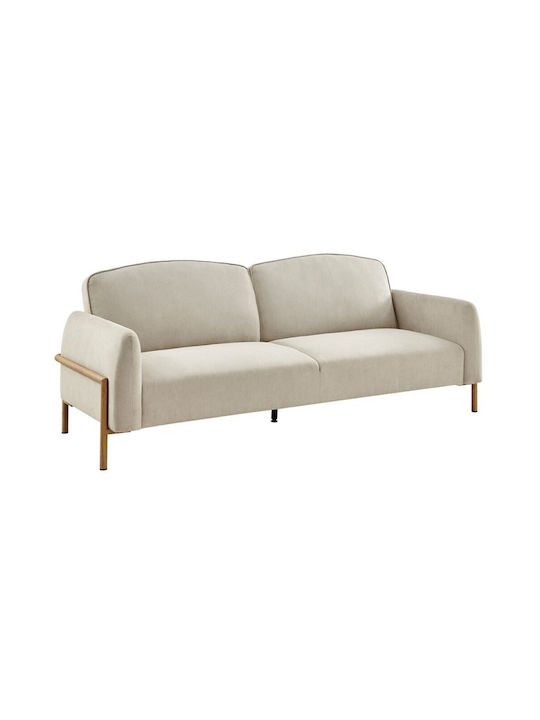 Molino Two-Seater Fabric Sofa Bed Beige 218x85cm
