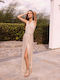 Nema Resort Wear Maxi Kleid für Hochzeit / Taufe Gold