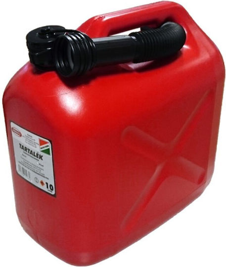 Canistră de Combustibil cu Două Compartimente din Plastic cu Tub de Extensie 10l Roșie