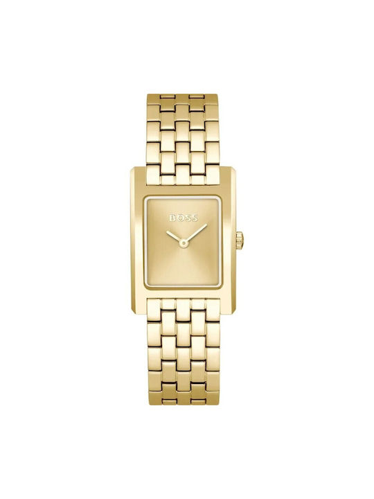 Women's Watch Boss 1502744 Stainless Steel Gold Dial Gold Brass