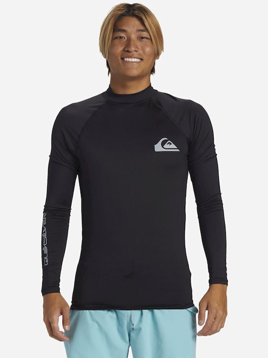 Quiksilver Everyday UPF 50 Αντηλιακή Μπλούζα Μαύρη