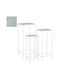 Square Metal Side Table Calais Blue 28x28x67 cm
