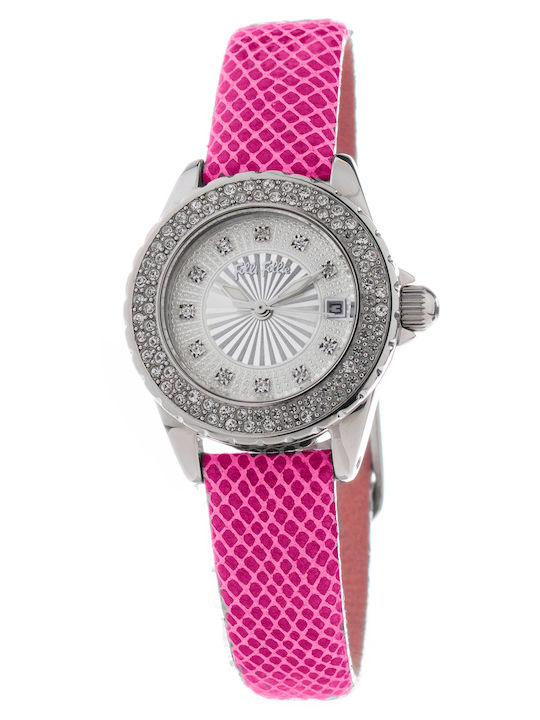 Folli Follie Women's Watch with Fuchsia Leather Strap