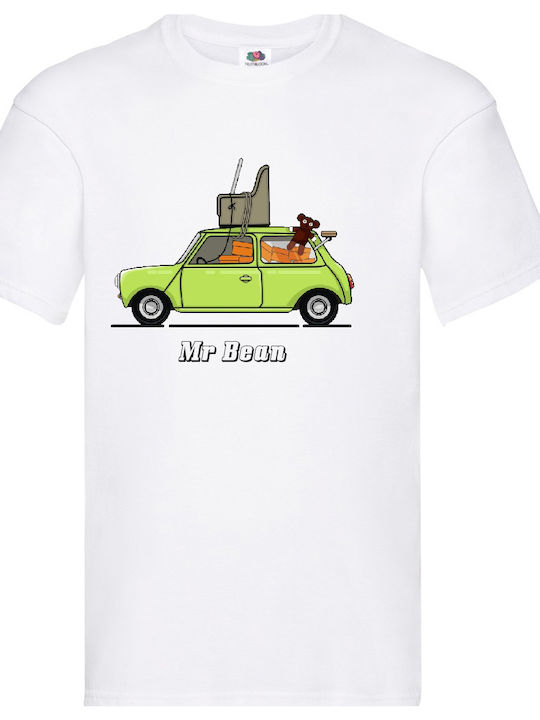 Fruit of the Loom Mr Bean T-shirt Weiß Baumwolle
