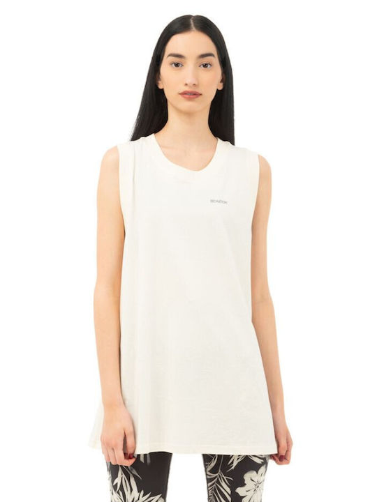 Be:Nation Damen Bluse Ärmellos Off White