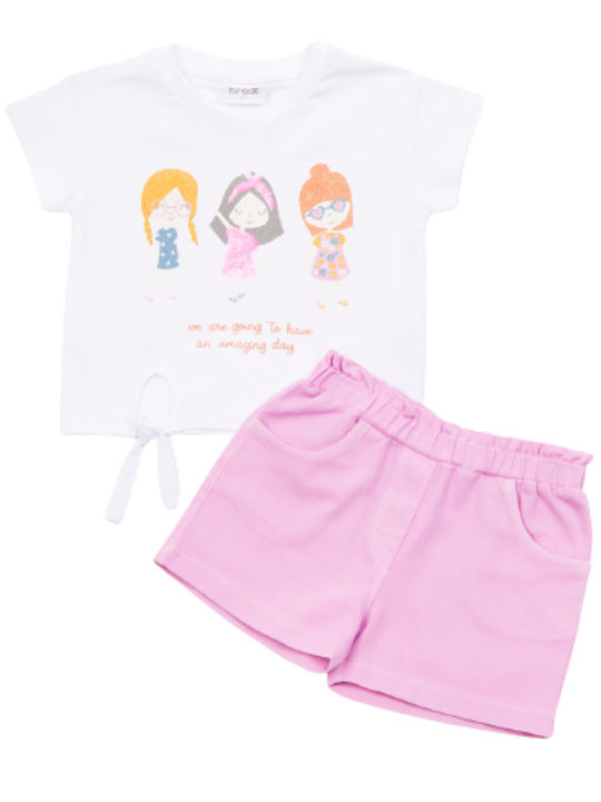 Trax Kids Set with Shorts Summer 2pcs Pink