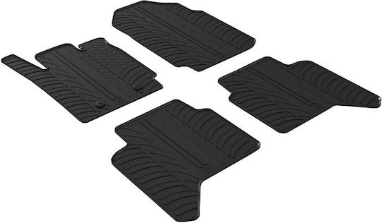 Carro 236427 Car Mats High Quality Ford Ranger Double Cabin 2013 Black 4 Pieces