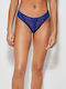 Women's Slip with Lace Blue