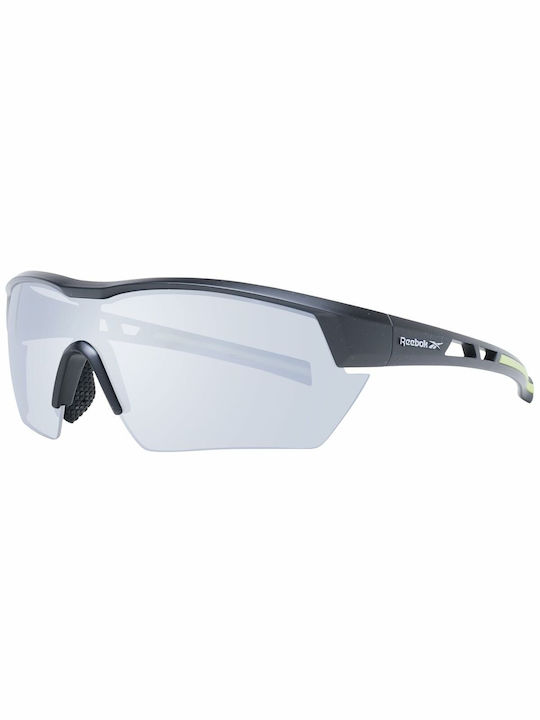 Reebok Men's Sunglasses with Black Plastic Frame and Silver Mirror Lens RV9330 13301