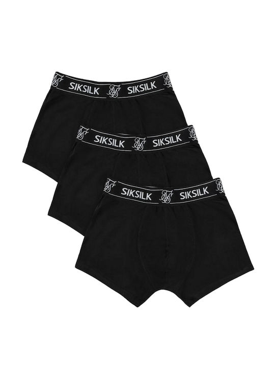 Sik Silk Men's Boxers Black 3Pack