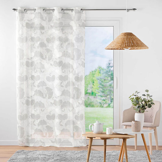 Flamingo L-c Ginko cu Capse Albă 140x280 cm
