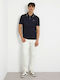 Guess Herren Kurzarmshirt Polo Dark Blue