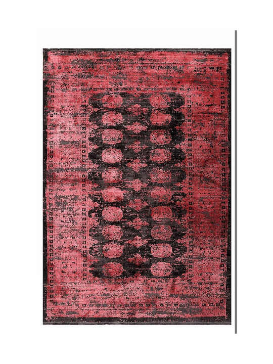 Tzikas Carpets 00164 Χειροποίητο Χαλί Ορθογώνιο με Κρόσια Κοκκινο-μαυρο