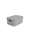 Plastic Storage Box with Lid Gray 34.9x24.8x15.5cm 1pcs