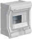 Hager Vector Electric Fuse Box Wall Mounted Waterproof 1 Row 6 Elements P165xH190xD113mm