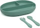 Kiokids Baby Food Container Set made of Silicone Green