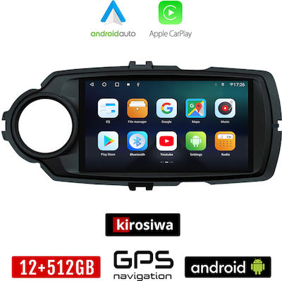 Kirosiwa Car Audio System for Toyota Yaris 2011-2020 (Bluetooth/USB/AUX/WiFi/GPS/Apple-Carplay/Android-Auto) with Touch Screen 9"