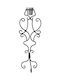 Candle Holder Metal in Black Color 20x58x12cm 1pcs