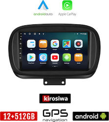 Kirosiwa Car-Audiosystem für Fiat 500X 2014+ (Bluetooth/USB/AUX/WiFi/GPS/Apple-Carplay/Android-Auto) mit Touchscreen 9"