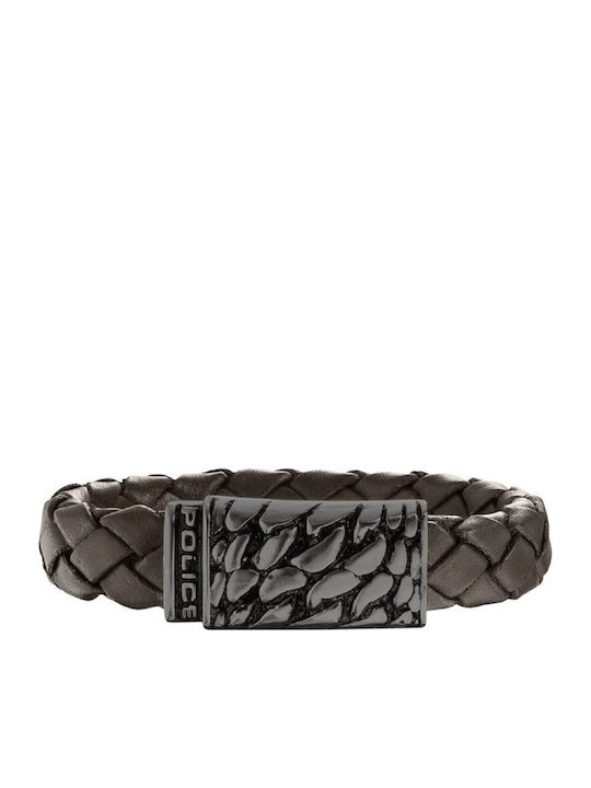 Ανδρικά Βραχιόλια Police S14ahw03b Δέρμα 19 Cm