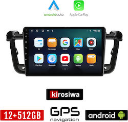 Kirosiwa Car-Audiosystem für Peugeot 508 2010-2015 (Bluetooth/USB/AUX/WiFi/GPS/Apple-Carplay/Android-Auto) mit Touchscreen 9"