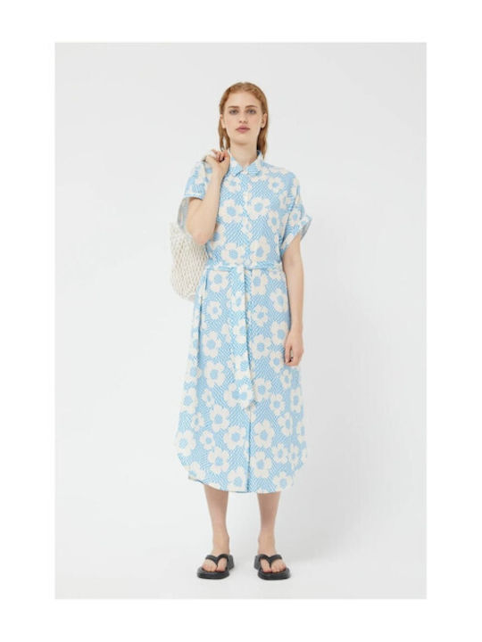 Compania Fantastica Midi Dress Light Blue