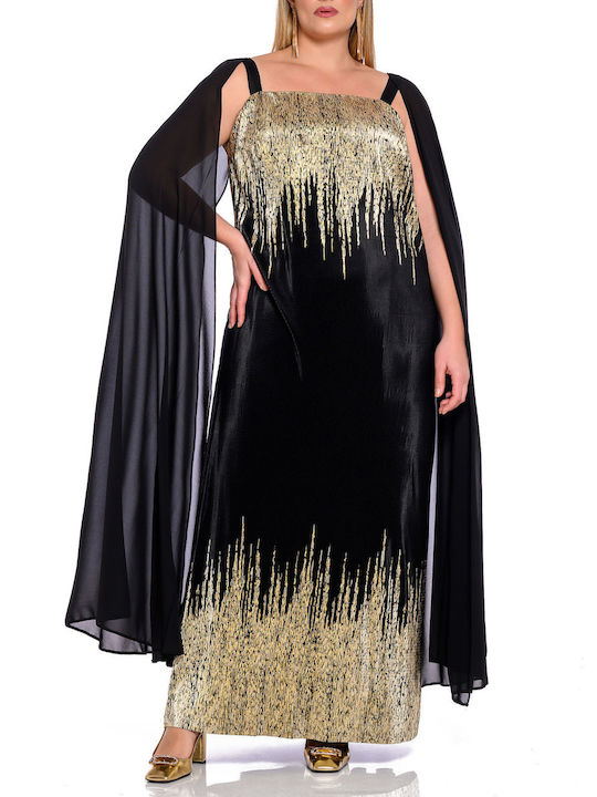 Silky Collection Maxi Evening Dress Black