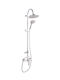 Ferro Algeo Shower Column without Mixer Silver