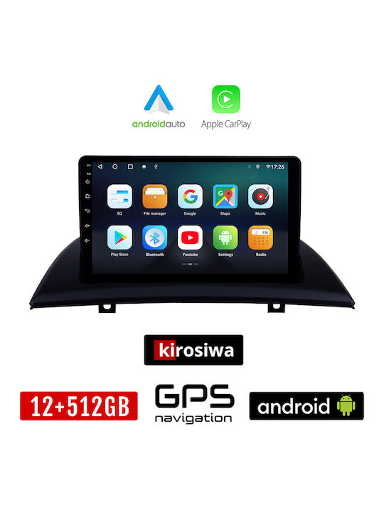Kirosiwa Car Audio System for BMW X3 (E83) 2003-2010 (Bluetooth/USB/AUX/WiFi/GPS/Apple-Carplay/Android-Auto) with Touch Screen 9"