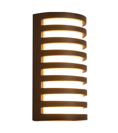 Zambelis Lights Επιτοίχιο Εξωτερικό Φωτιστικό LED IP65 10W με Θερμό Λευκό Φως