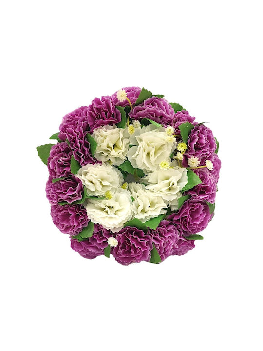 Kranz aus künstlichen Pflanzen Lila 18cm