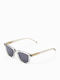 Common Sense Unisex Sunglasses with Transparent Plastic Frame and Gray Lens CS019