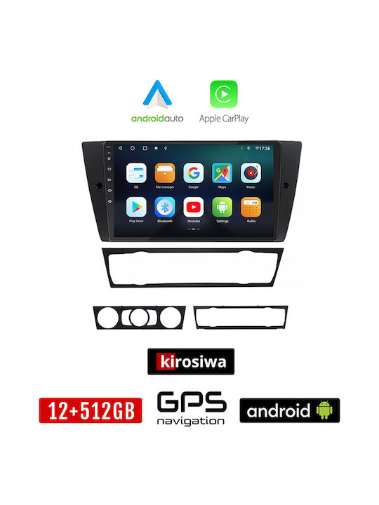 Kirosiwa Car Audio System for BMW E90 / E91 / E92 2005-2012 (Bluetooth/USB/WiFi/GPS/Apple-Carplay/Android-Auto) with Touch Screen 9"