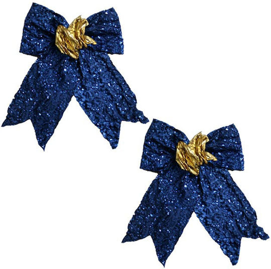 Marhome Weihnachtliche Figur Bogen Blau Höhe 26cm