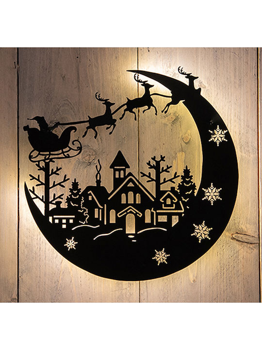 MSA Christmas Metal Figure Sleigh White Length 35cm