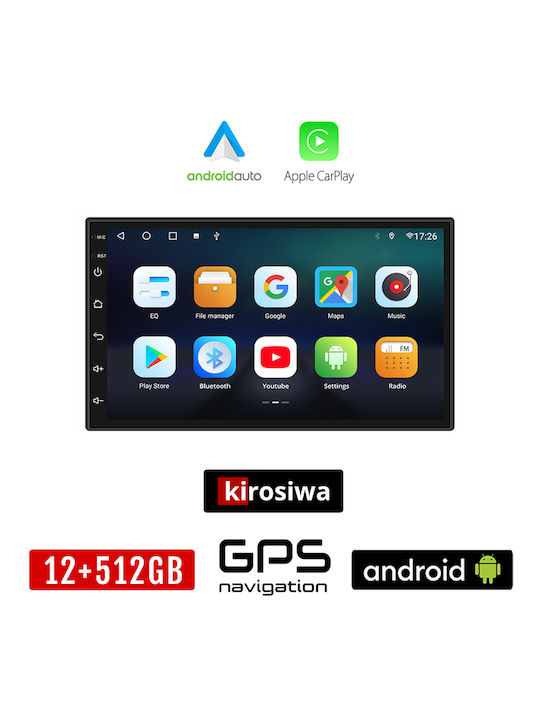 Kirosiwa Auto-Audiosystem für Volkswagen Transporter 2003-2009 (Bluetooth/USB/AUX/WiFi/GPS/Apple-Carplay/Android-Auto) mit Touchscreen 7"