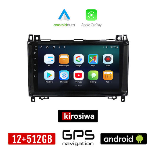 Kirosiwa Car Audio System for Mercedes-Benz A Class W169 2004-2012 (Bluetooth/USB/WiFi/GPS/Apple-Carplay/Android-Auto) with Touch Screen 9"
