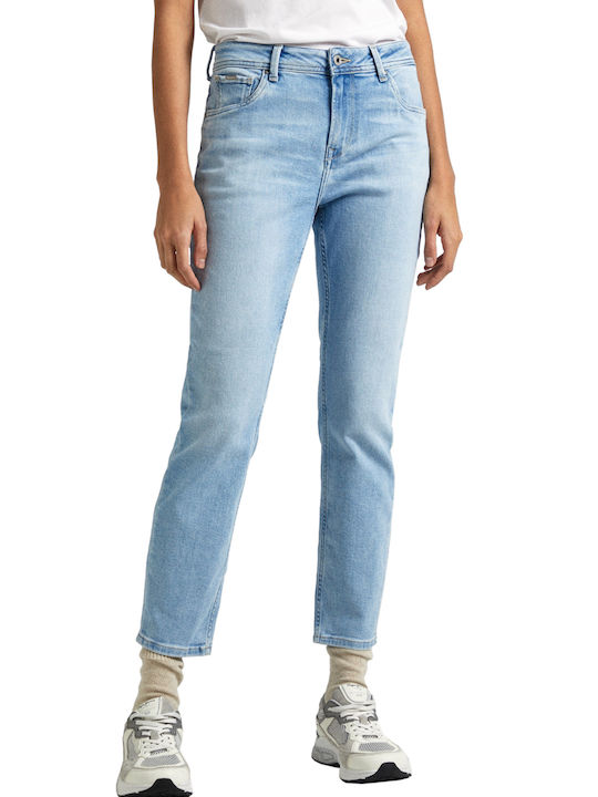 Pepe Jeans Damen Stoff Hose in Tapered Linie Blau