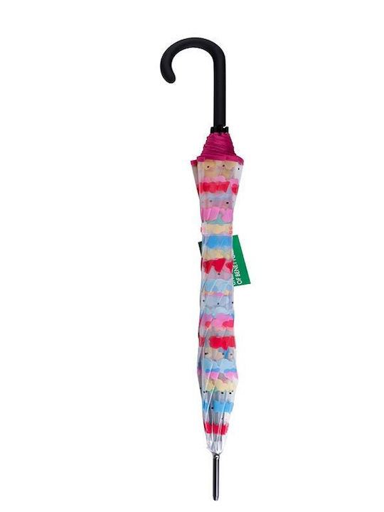 Benetton Automatic Umbrella with Walking Stick Multicolour