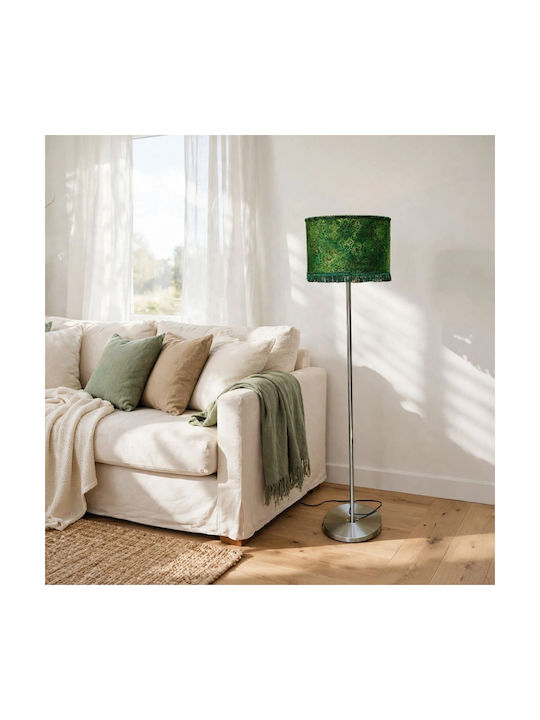 Oxygen Green Ethnic Floor Lamp H155xW1.55cm. with Socket for Bulb E27 Green